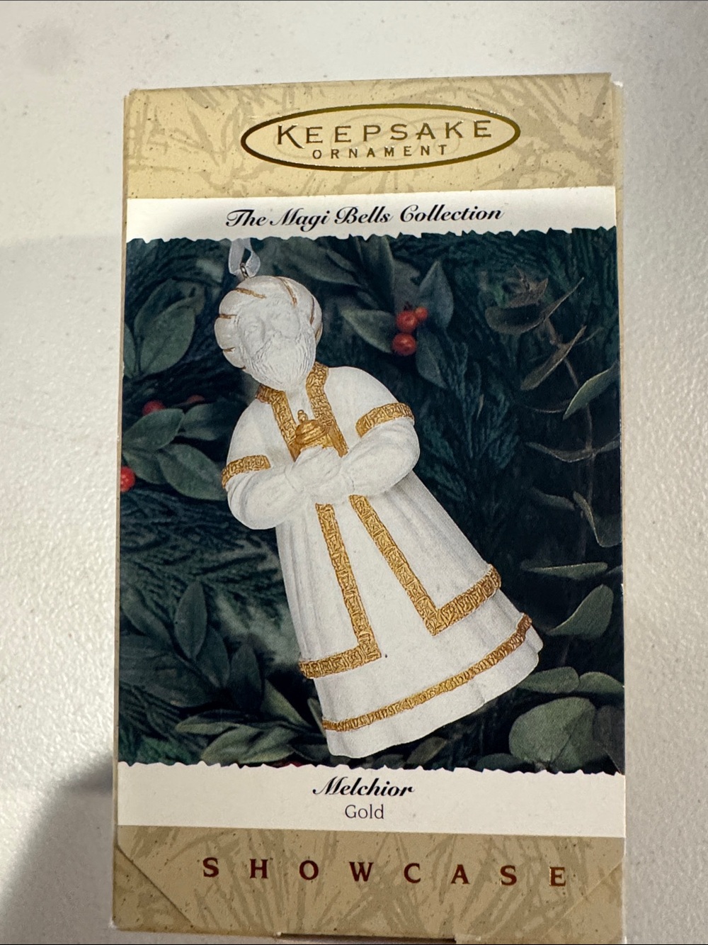 Hallmark Magi Bells White and Gold Melchior Christmas Ornament